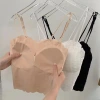 This spring and summer bestseller is a lace halter bubble strapless vest with a chest pad. It can be worn as an inner layer or as an outer layer. It is a slimming and backless base underwear for women Specification image